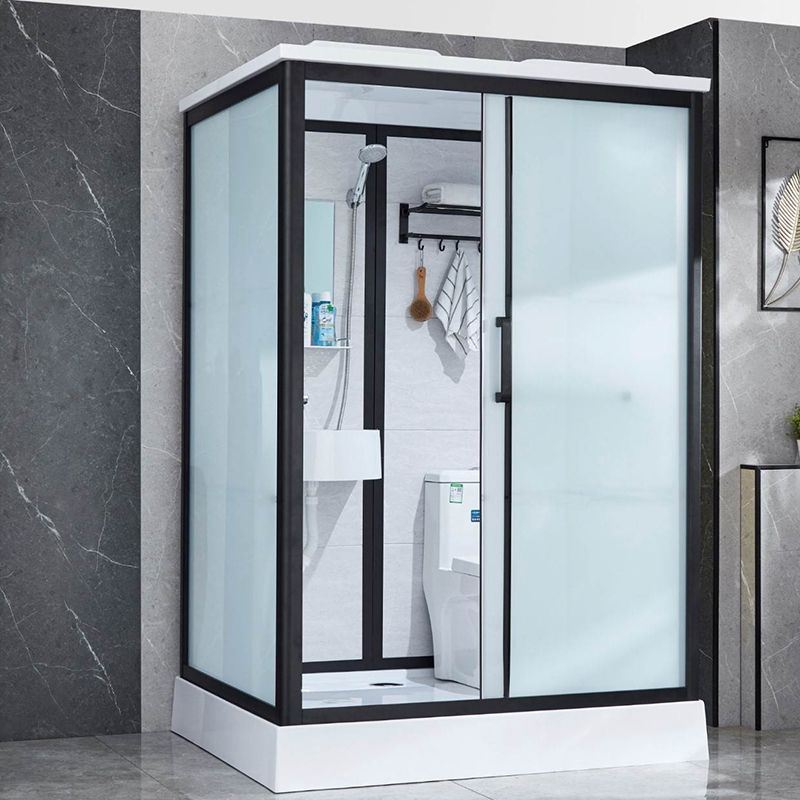 Rectangle Shower Stall Single Sliding Shower Stall with Towel Bar