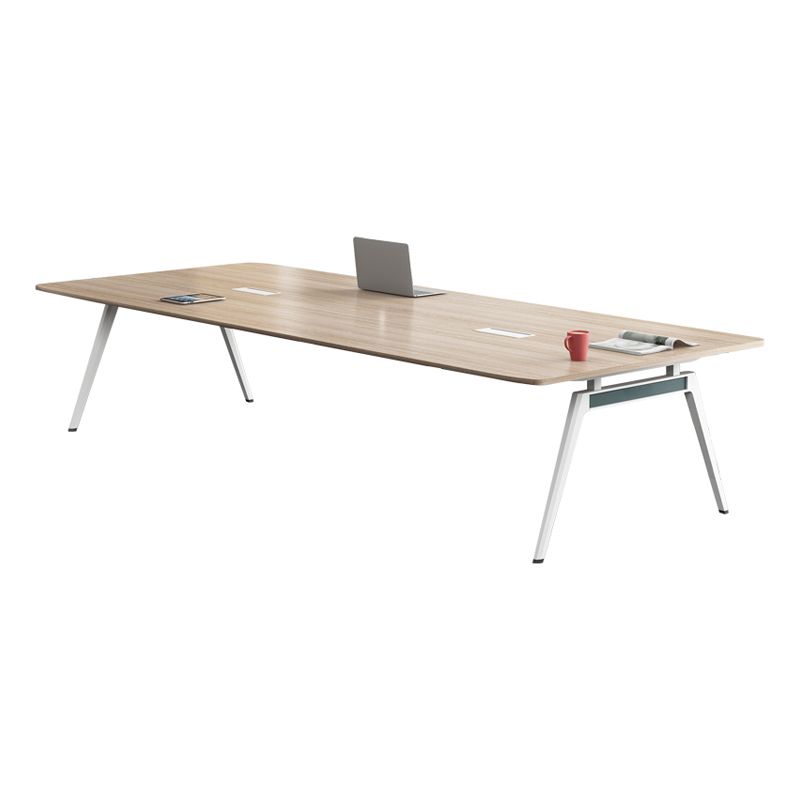 Natural Wood Rectangular Writing Desk Contemporary Office Desk