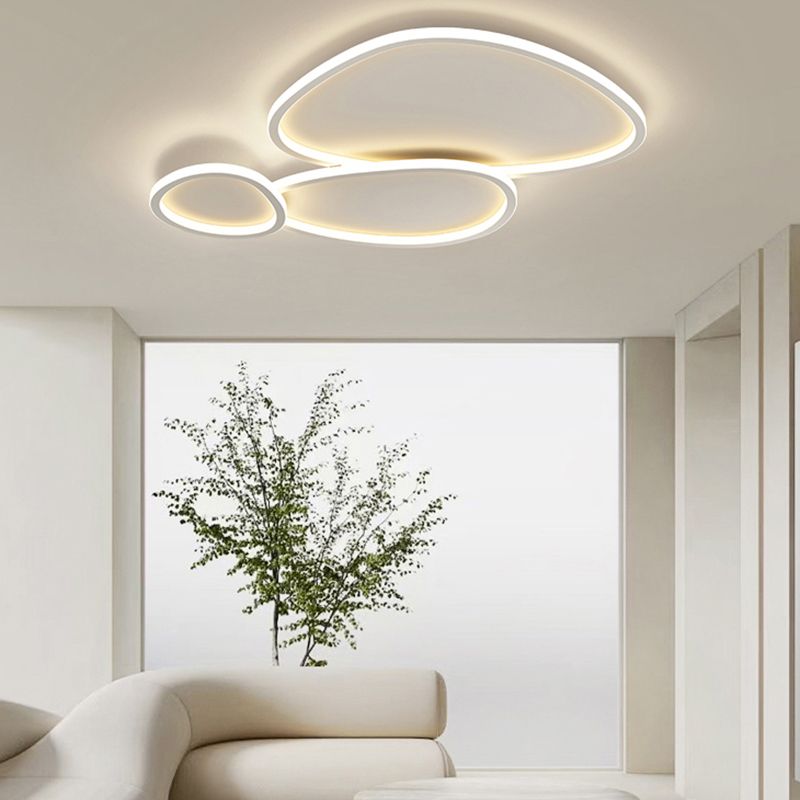 Multi Lights Ceiling Lamp Modern LED Ceiling Mount Light with Silica Gel Shade for Bedroom