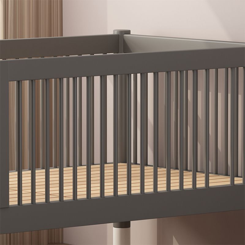 Glam Nursery Crib Beech Washed Natural with Guardrail Nursery Bed