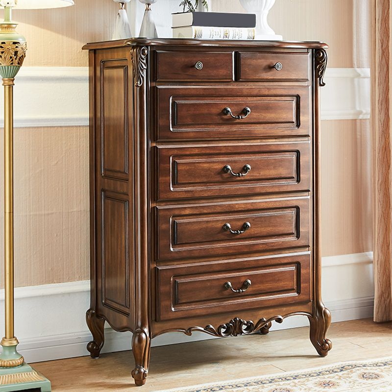 Mid-century Modern Solid Wood Chest Rectangle Accent Chest in Brown