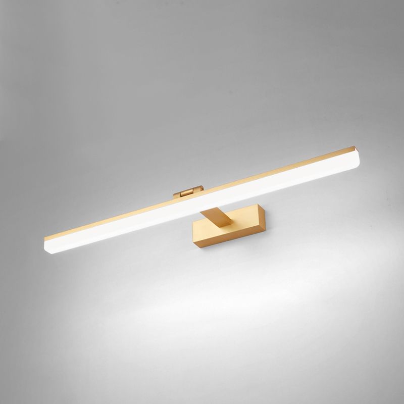 Apliques de luz de pared LED de espejo contemporáneo con sombra acrílica para el baño