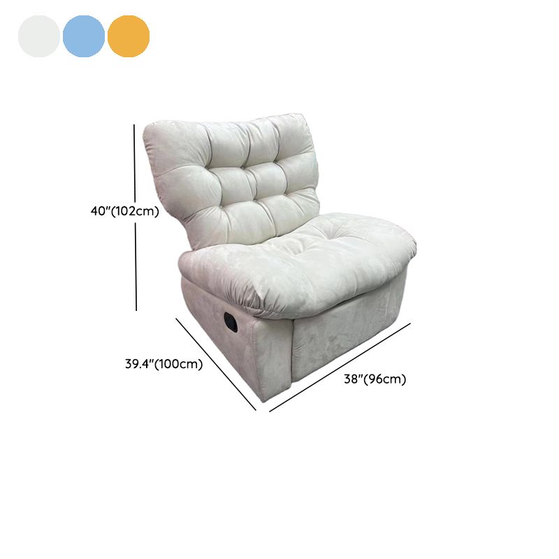 Microsuede Recliner Chair with Tufted Back and Independent Foot