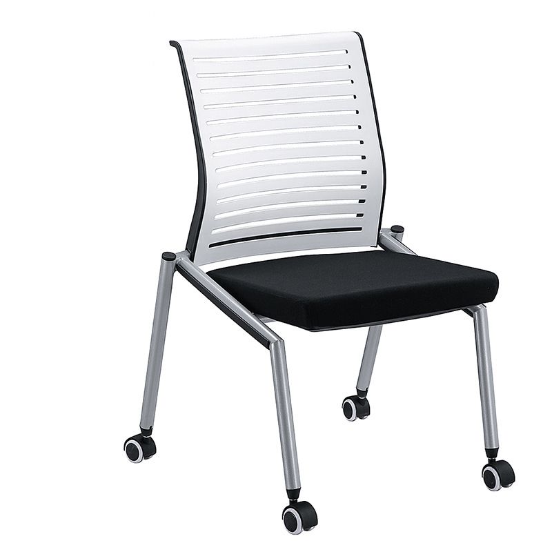 Modern Plastic and Nylon Conference Chair with Mid Back Home Office Chair