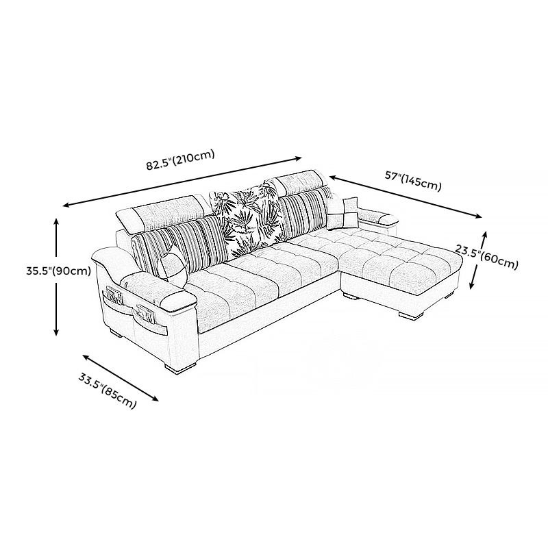 Pillow Top Arm Pillowed Back Cushions Storage Furniture Sectionals