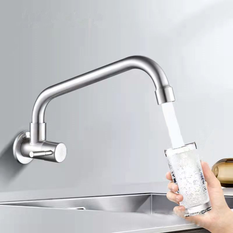 Modern Stainless Steel One Handle Pot Filler Low Profile Filler