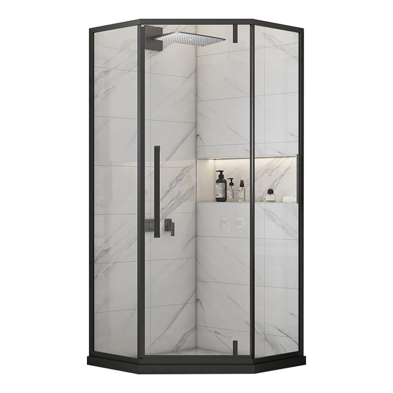 Shower Enclosure Semi-Frameless  Single Sliding Neo-Angle Shower Stall