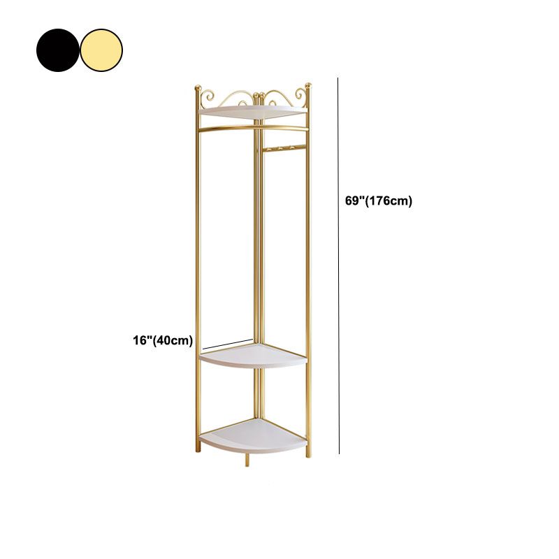 Contemporary Hall Stand Metal Storage Free Standing Coat Hanger Entryway Kit