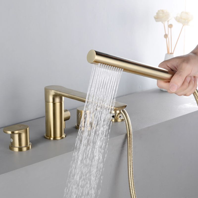 Modern Roman Tub Faucets Solid Color Deck Mounted Bathroom Faucet