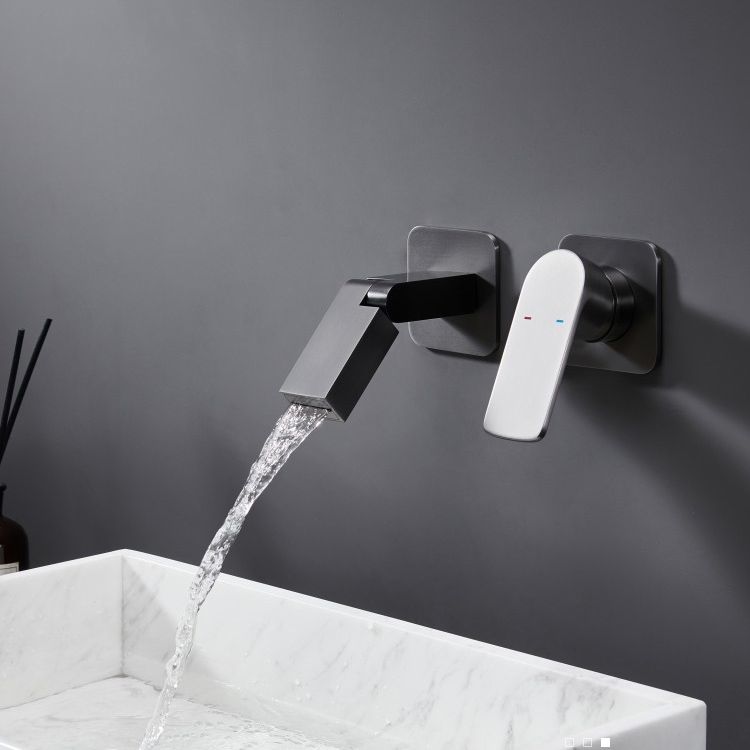 Modern Widespread Bathroom Faucet Metal Wall Mounted Bathroom Faucet