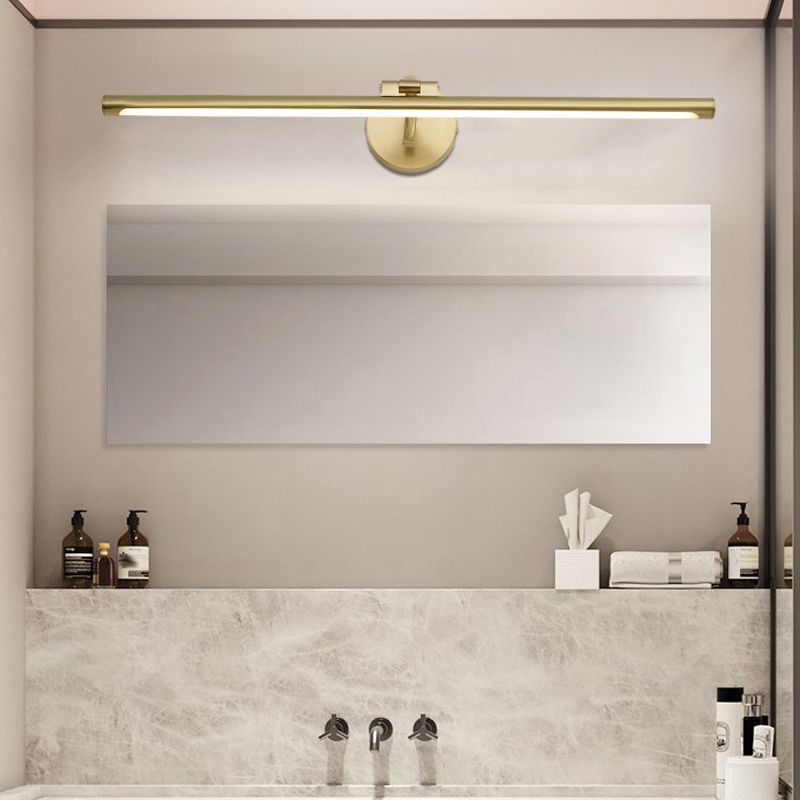 Metal Linear Vanity Sconce Modern Style 1-Light Sconce Lights in Gold