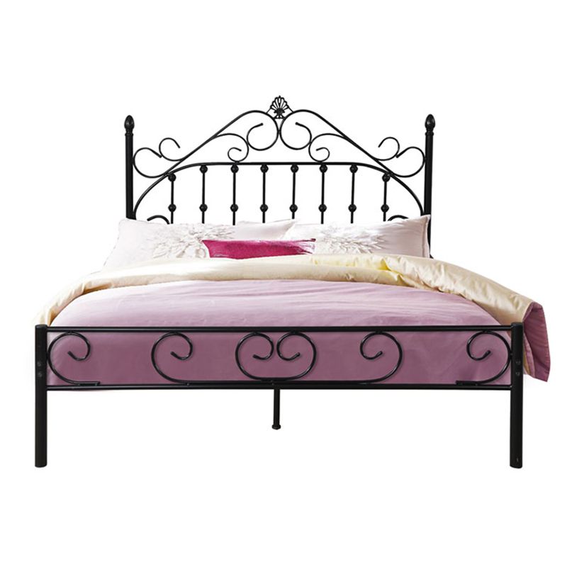 Contemporary Kids Bed Headboard Metal No Theme Standard Bed with Footboard