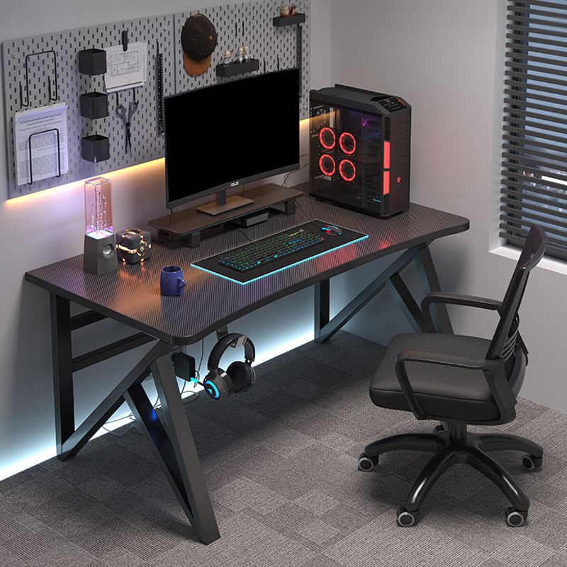 Contemporary Computer Desk Cable Management Rectangular Gaming Desk