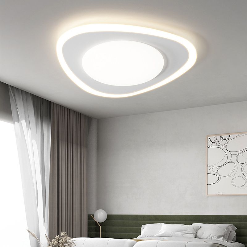 Modern Ceiling Mount Light White Ceiling Light with Acrylic Shade for Bedroom