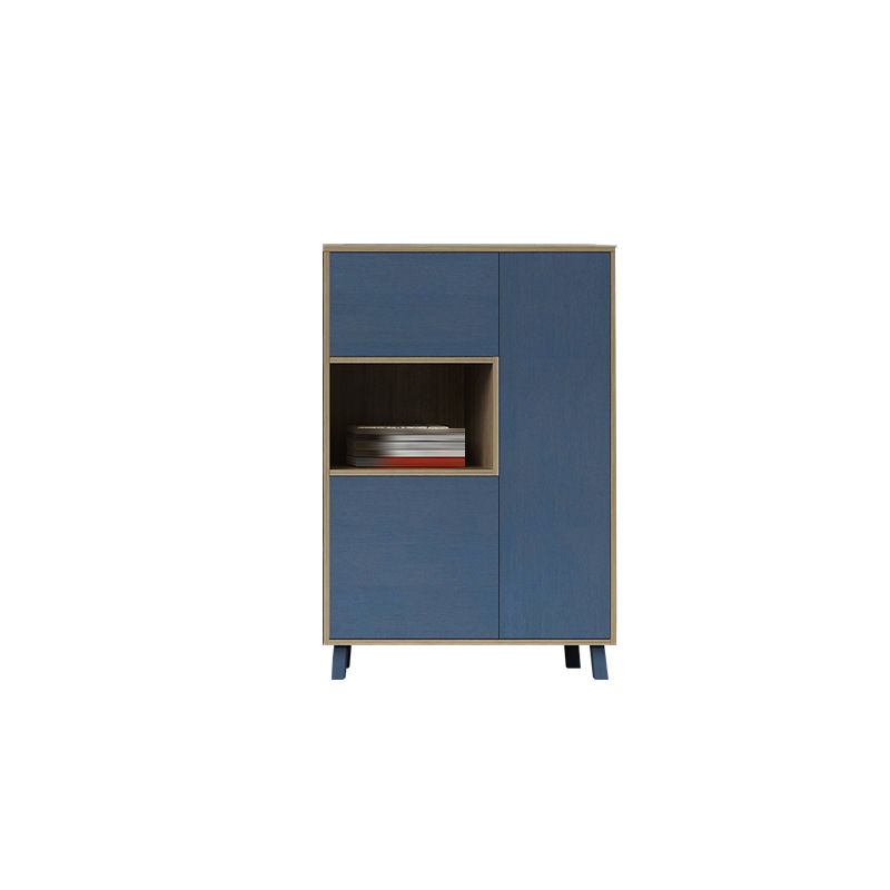 Coastal File Cabinet Color Block Wood Vertical Filing Cabinet