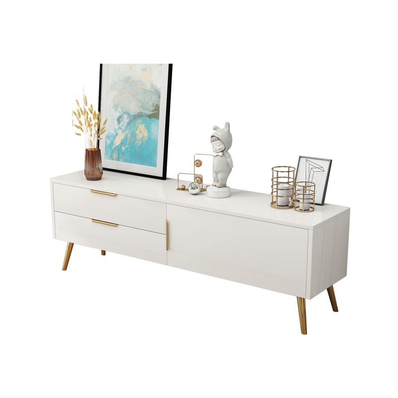 Glam TV Console with Cabinet Engineered Wood TV Media Stand with Drawers