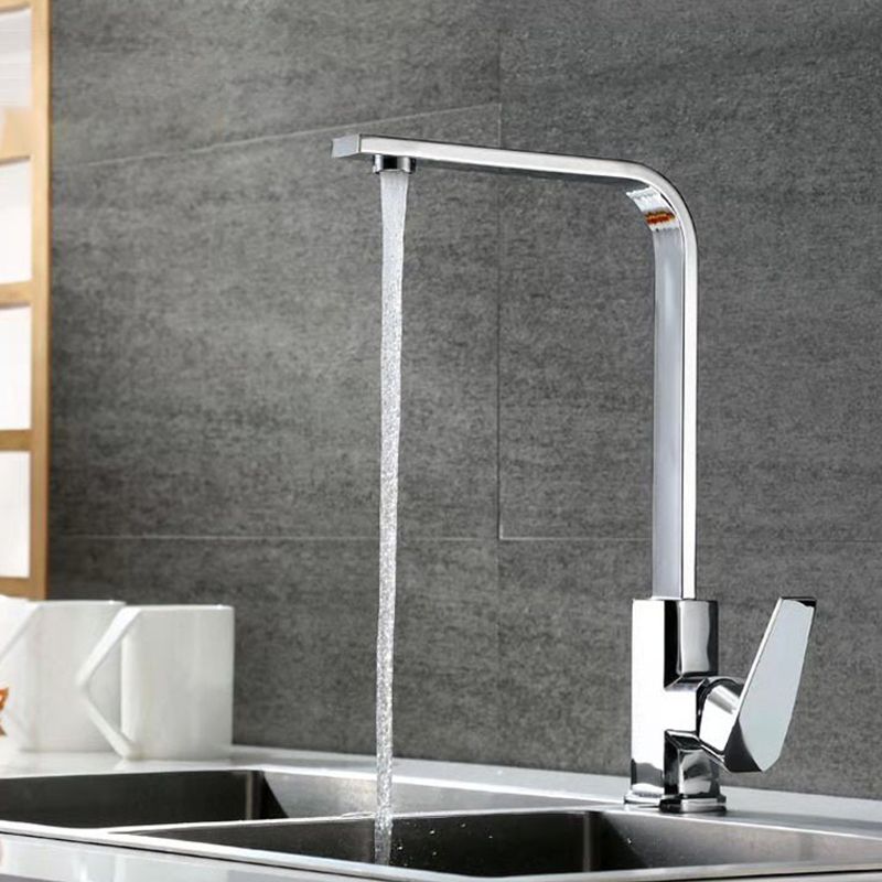 Modern 1-Handle Faucet with Water Dispenser Copper Standard Kitchen Faucet