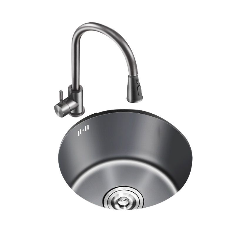 Modern Style Kitchen Sink Stainless Steel Round Shape Kitchen Sink