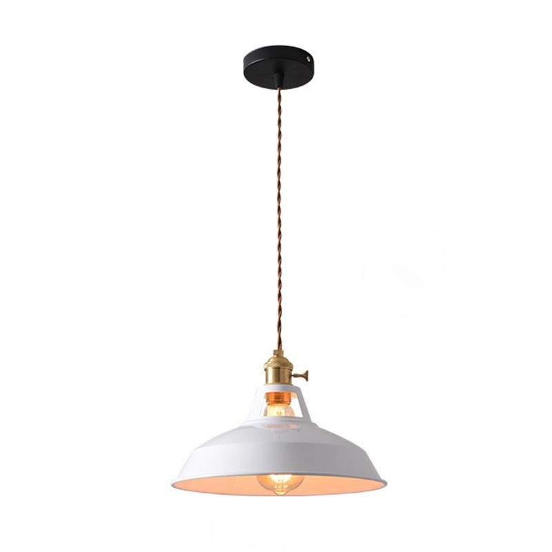 Nordic Macaroon Style Pendant Ceiling Lights Pot Cover Iron 1 Light Hanging Lights for Bar