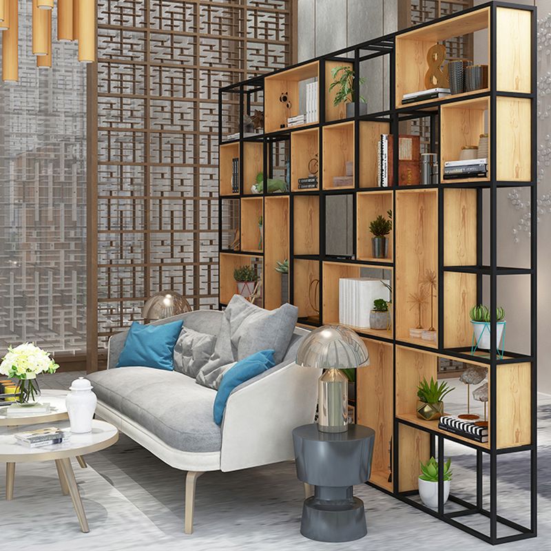 Modern Style Bookcase Metal Open Back Bookshelf for Office Use