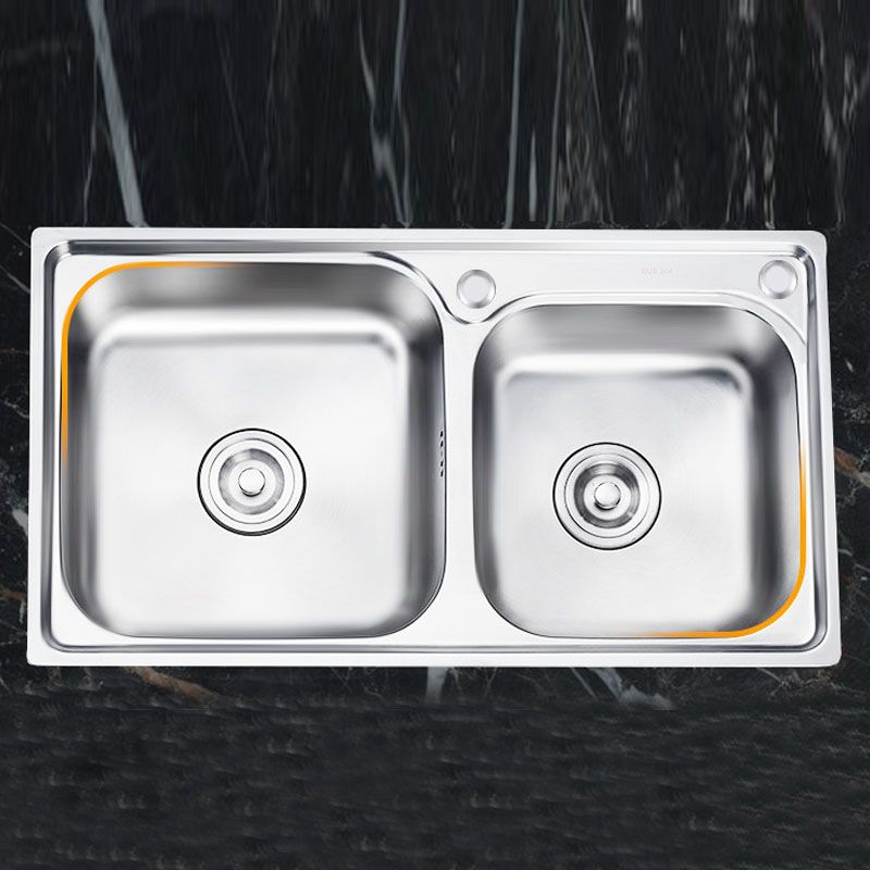 Classic Style Kitchen Sink Stainless Steel Kitchen Sink with Drain Strainer Kit