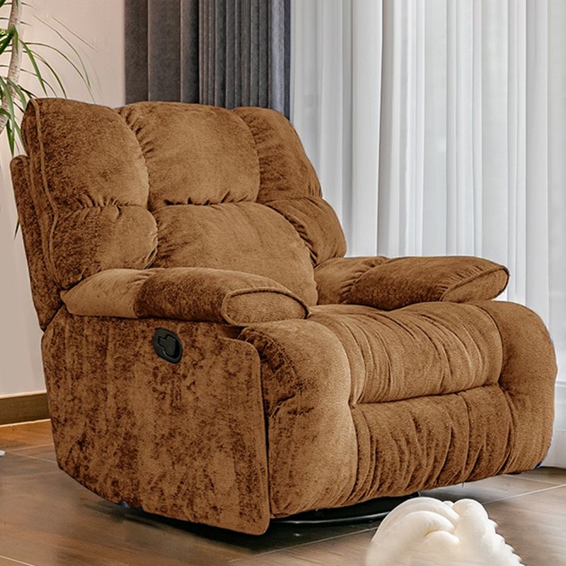 Contemporary Standard Recliner with Tufted Back in Microsuede/Chenille