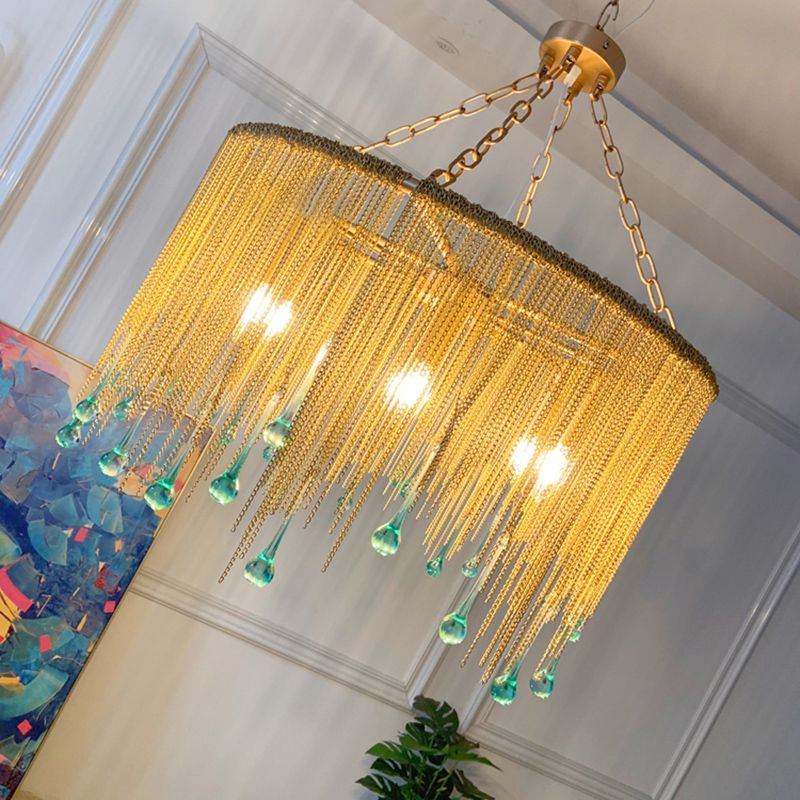 Tassel Chandelier Pendant Light Postmodern Chandelier for Living Room Dining Room