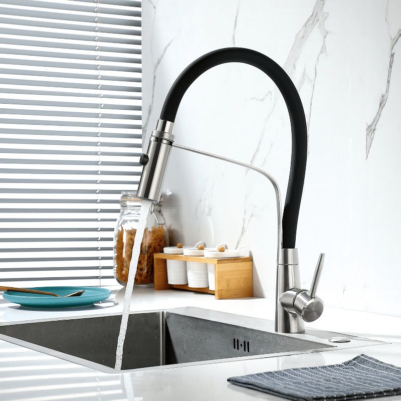 1-Handle 2-Function Kitchen Faucet Pulldown Kitchen Sink Faucet with Sprayer and Handles