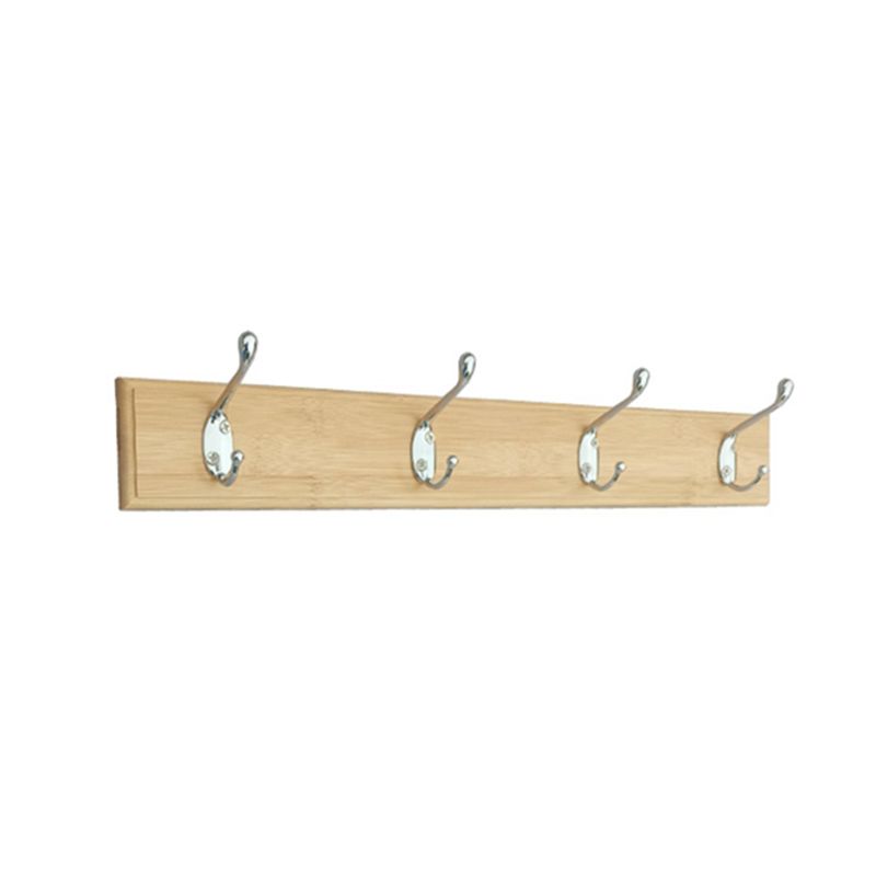 Modern Coat Rack Wood Framed Wall-Mounted Coat Hanger with Hooks