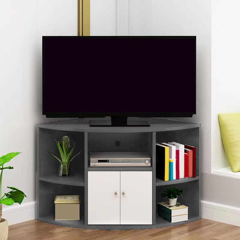 Contemporary TV Stand Console Corner TV Media Console with Door