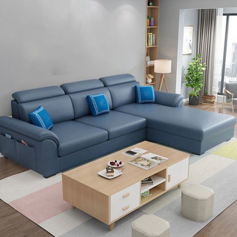 3-seater Sectional with Pillow Arm and Storage for Apartment