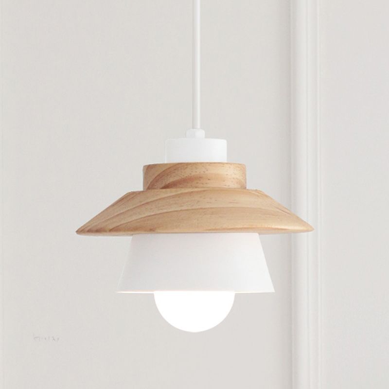 Wooden Hanging Pendant Light Modern Style Suspension Pendant Light