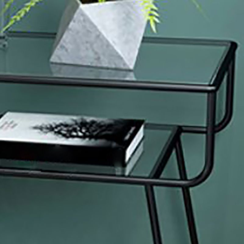 Contemporary Open Storage Night Table 1 Shelf Metal Nightstand ,23.6" Tall