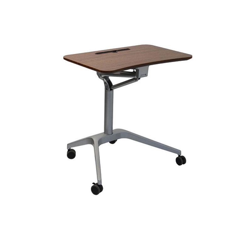 Contemporary Office Desk Rectangular Standing Desk Converter with Caster Wheels