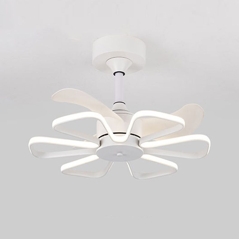 Linear Shape Metal Ceiling Fans Modern Style 1-Light Ceiling Mount Fan Fixtures