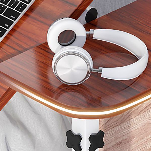 Modern Hight Adjustable Desk Home Curved Desktop Writing Desk with Caster Wheels