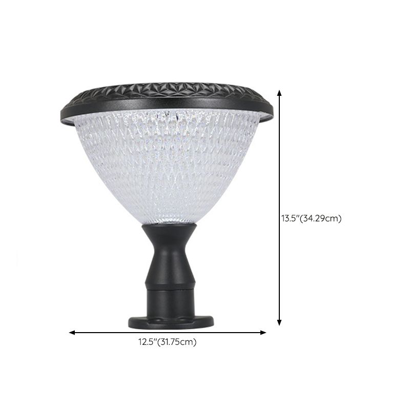 Nordic Style Outdoor Light Geometry Shape Solar Energy Pillar Lamp for Outdoor