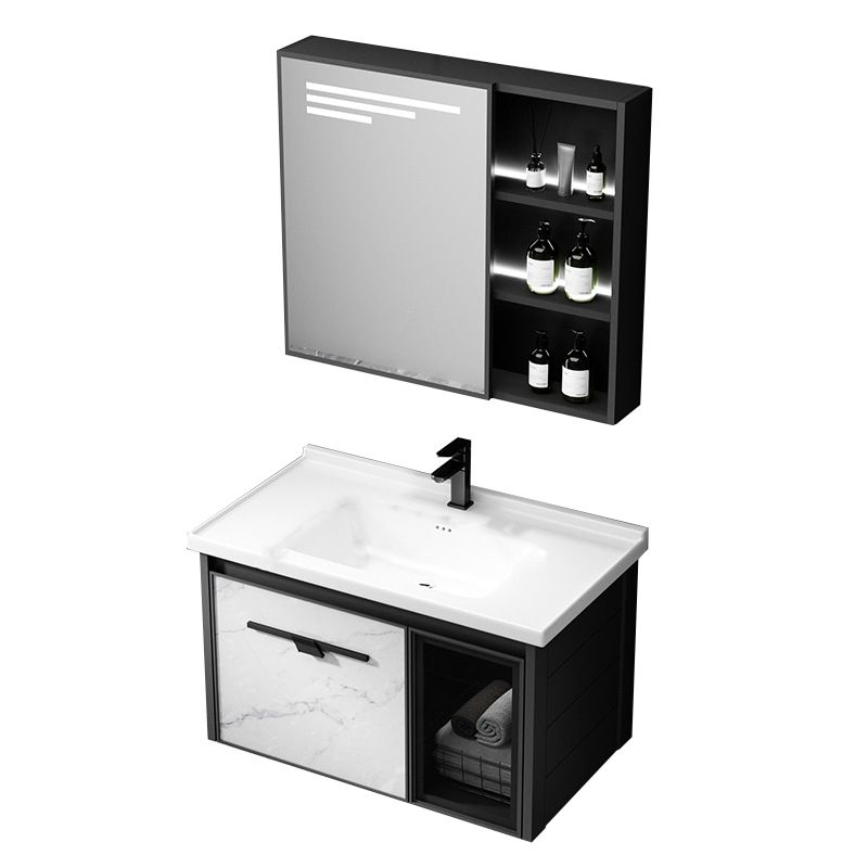 Modern Bathroom Vanity Set Aluminum Single-Sink Bathroom Vanity