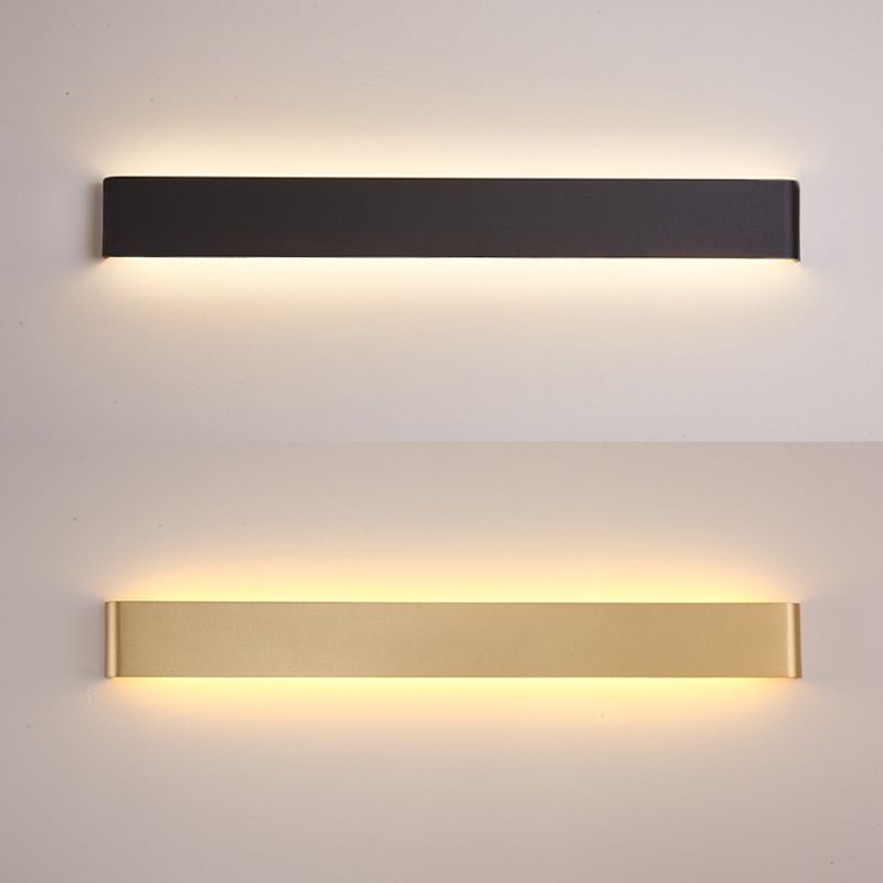 Modern Minimalist Rectangular Wall Mounted Vanity Lights Metal Vanity Wall Light Fixtures for Bathroom