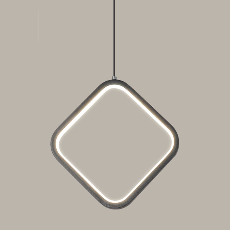 Contemporary Style Linear Shape Pendant Light Metal 1-Light Hanging Light Fixture