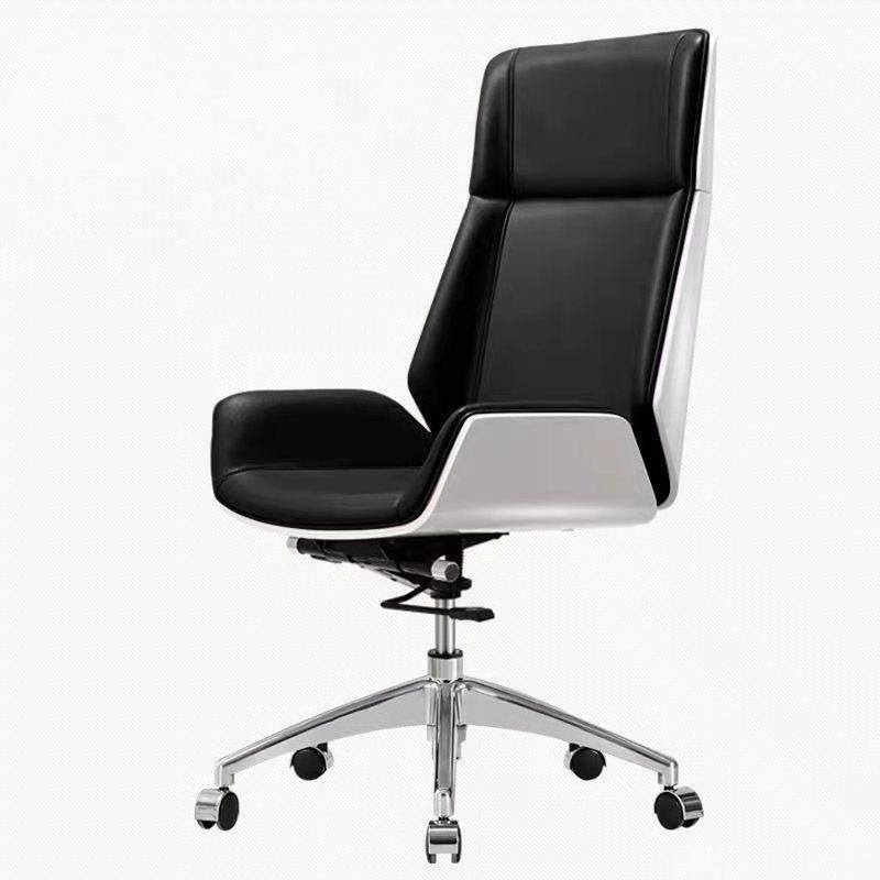 Modern Desk Chair Leather Computer Chair High-Back Executive Chair with Wheels