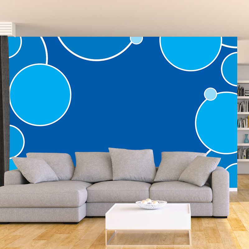 Illustration Stain Resistant Wallpaper Circular Border Living Room Wall Mural