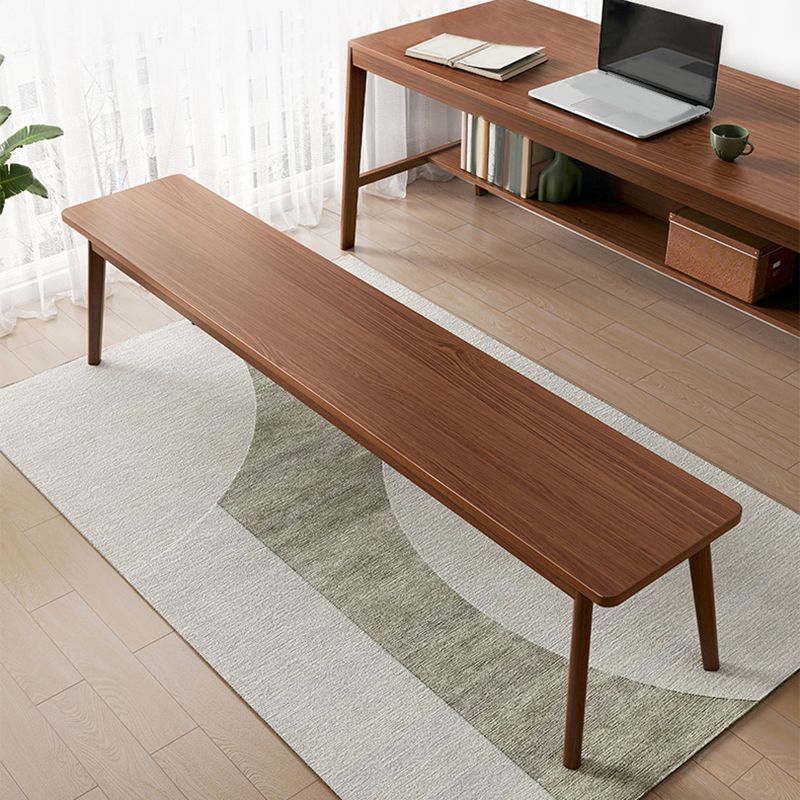 Contemporary Engineered Wood Bench Rectangle Seating Bench with Legs