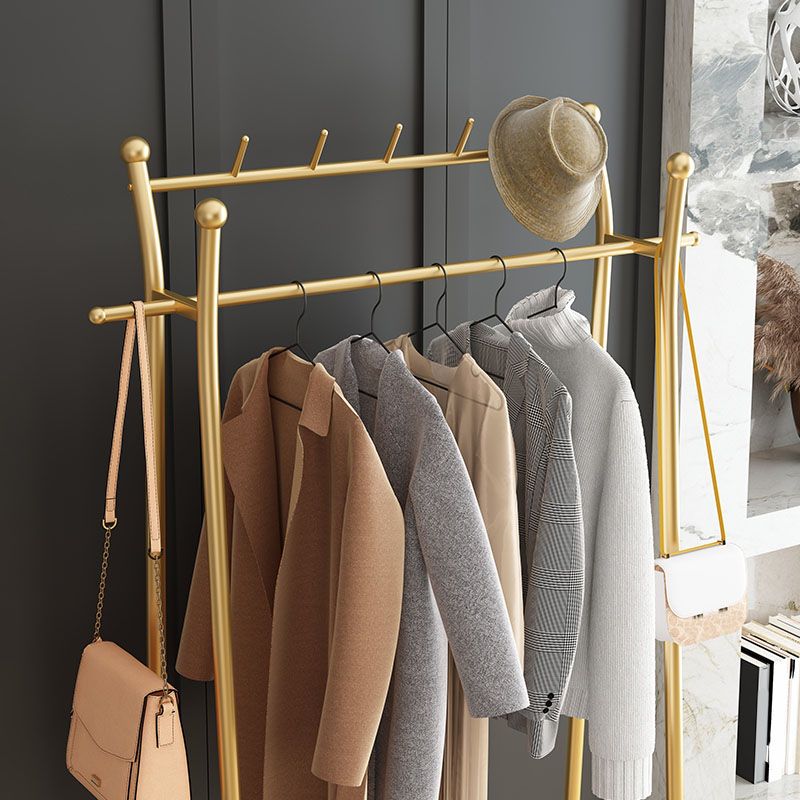 Luxurious Solid Color Hall Tree Free Standing Coat Rack with Storage Shelving