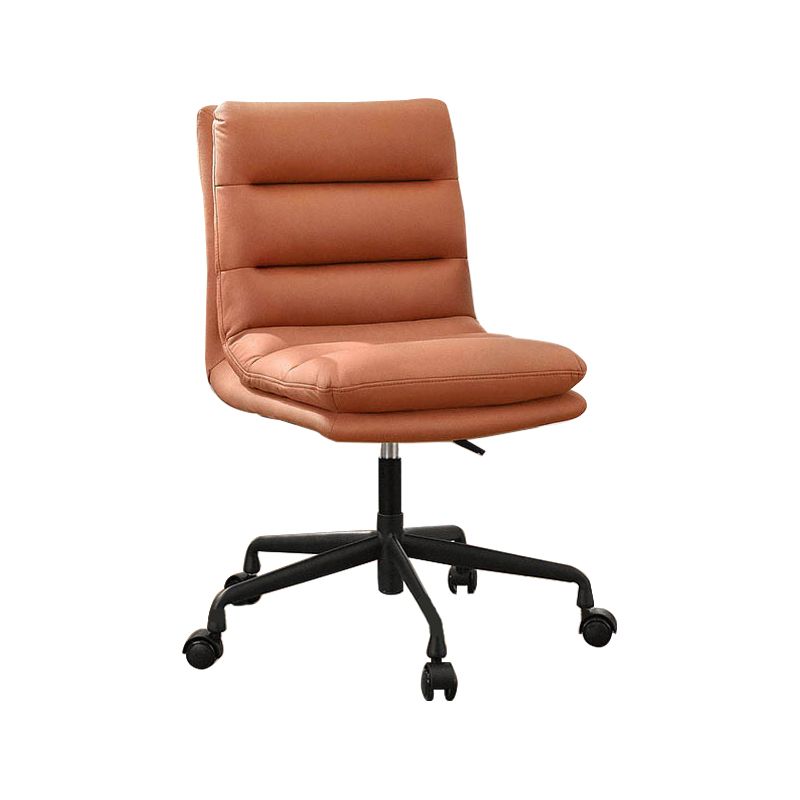 Contemporary Leather Desk Chair Wheels Included Conference Chair for Office