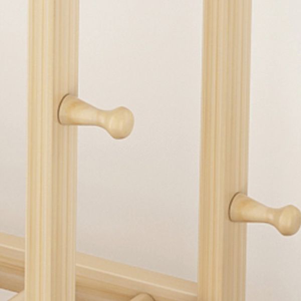 Entryway Kit Hall Tree Drawer Hooks in Burlywood Engineered Wood Coat Hanger