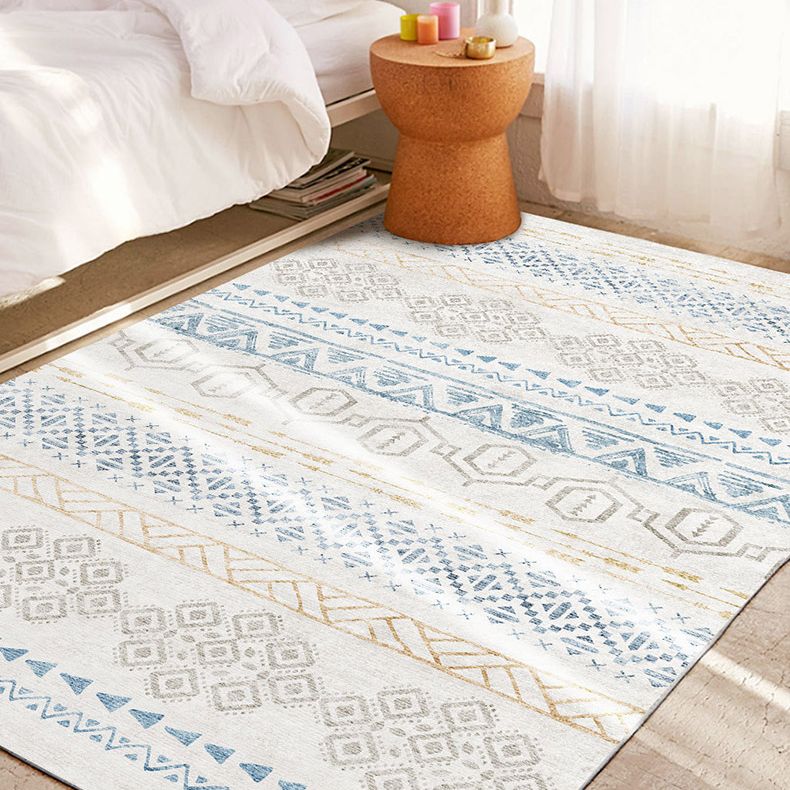 Veelkleurige boho indoor tapijten polyester tribale symbolen vloerkleurige resistent binnenvleed voor de woonkamer