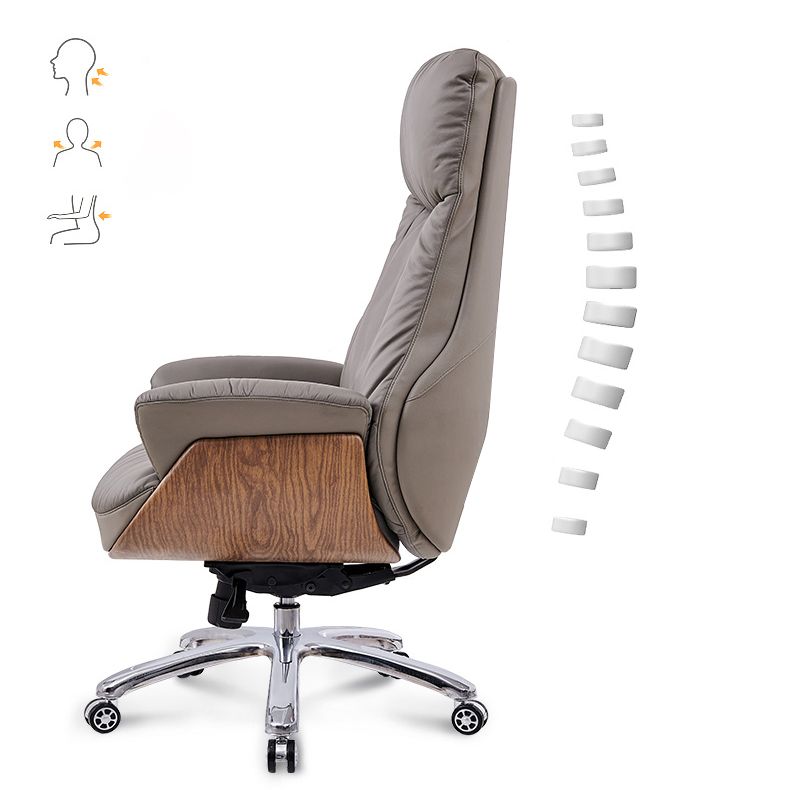 Contemporary High Back Executive Chair Ergonomic Wheels Tilt Mechanism Chair