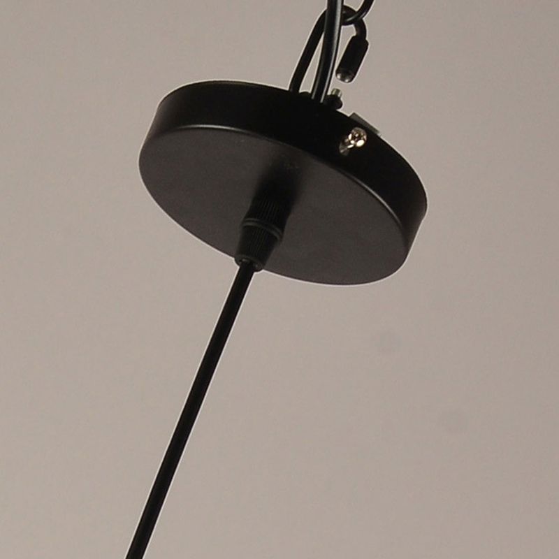 3-Light Ceiling Light, Industrial Style, Earth Shape, with White Ironic Shades