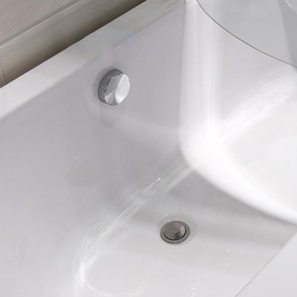 Corner Tub & Shower Kit Easy Clean Glass Tub & Shower Kit with Light